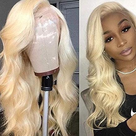 Top Virgin 613 Blonde 13x6 Body Wave Lace Front Wig 180 Density with Baby Hair