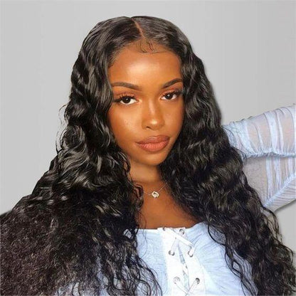 Top Virgin Deep Wave 4x4/5x5 HD Closure Wig Human Hair Wig 150/180 Density