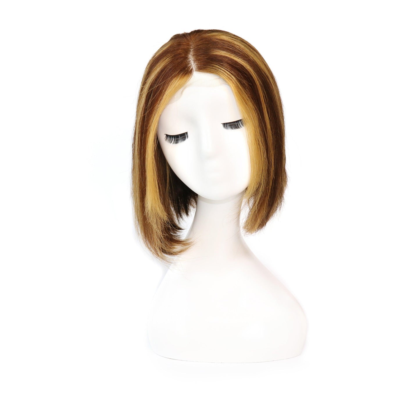 Top Virgin Highlight Wig 3x4 Bob Wig Straight Blonde Ombre Wig 180 Density