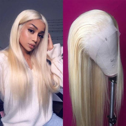 Top Virgin 613 Blonde 13x4 Straight Lace Front Transparent  Wig 180 Density with Baby Hair