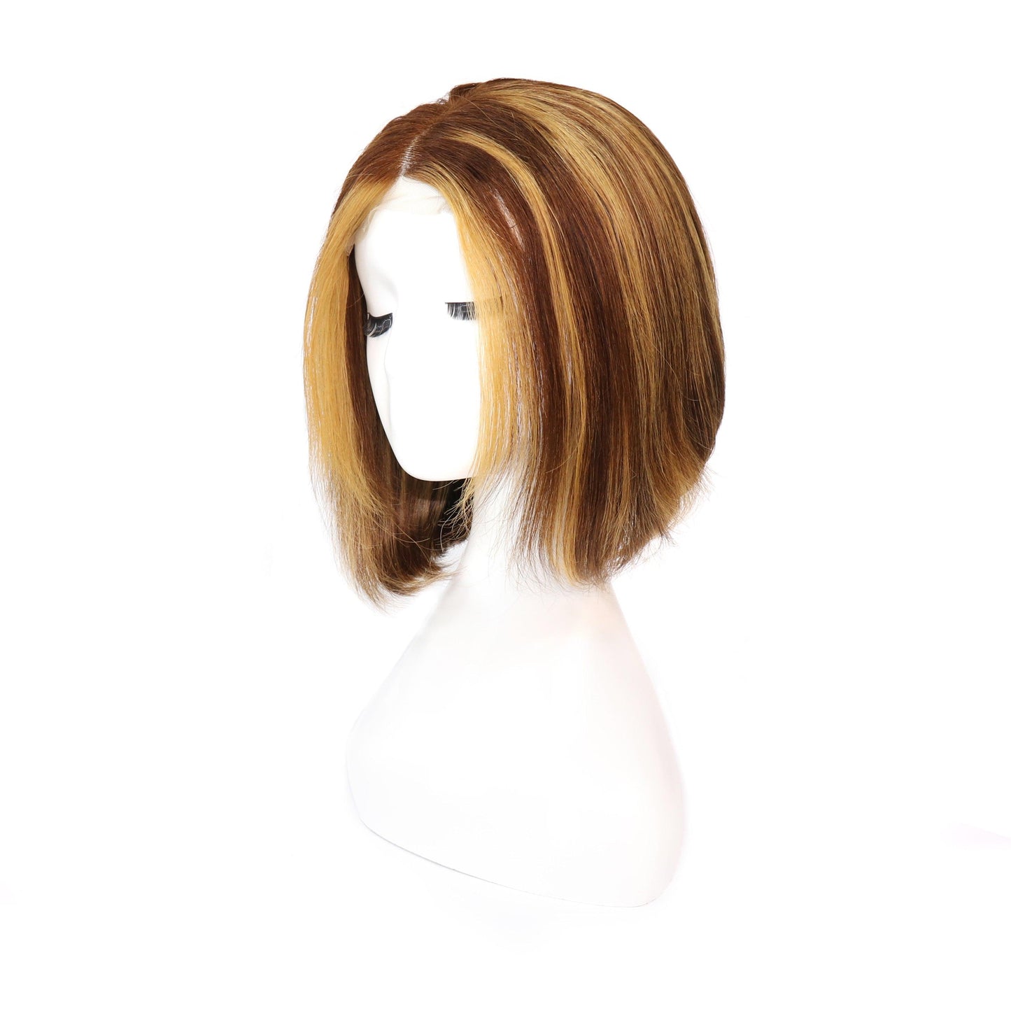 Top Virgin Highlight Wig 3x4 Bob Wig Straight Blonde Ombre Wig 180 Density