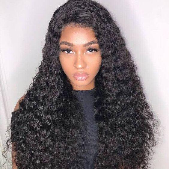 Top Virgin Italian Curly 4x4/5x5 Transparent Lace Closure Wig Human Hair Wig 150/180 Density