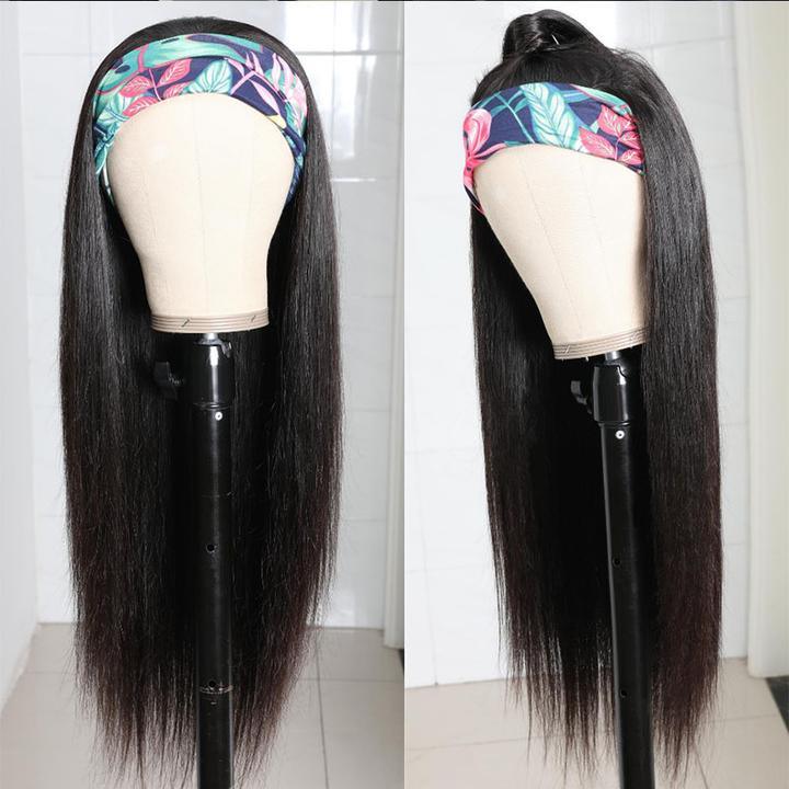 Top Virgin Silky Straight Headband Wig 180 Density