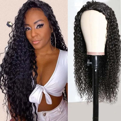 Top Virgin Deep Wave Headband Wig 150 Density