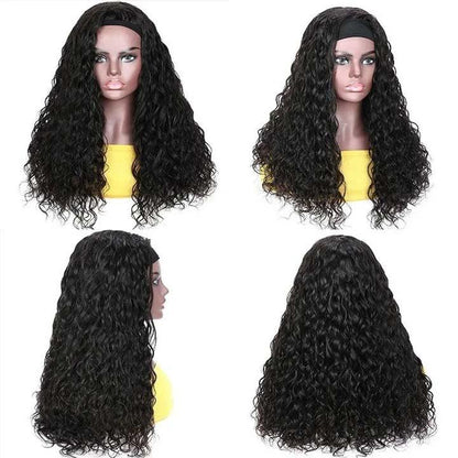 Top Virgin Italian Curly Headband Wig 150 Density