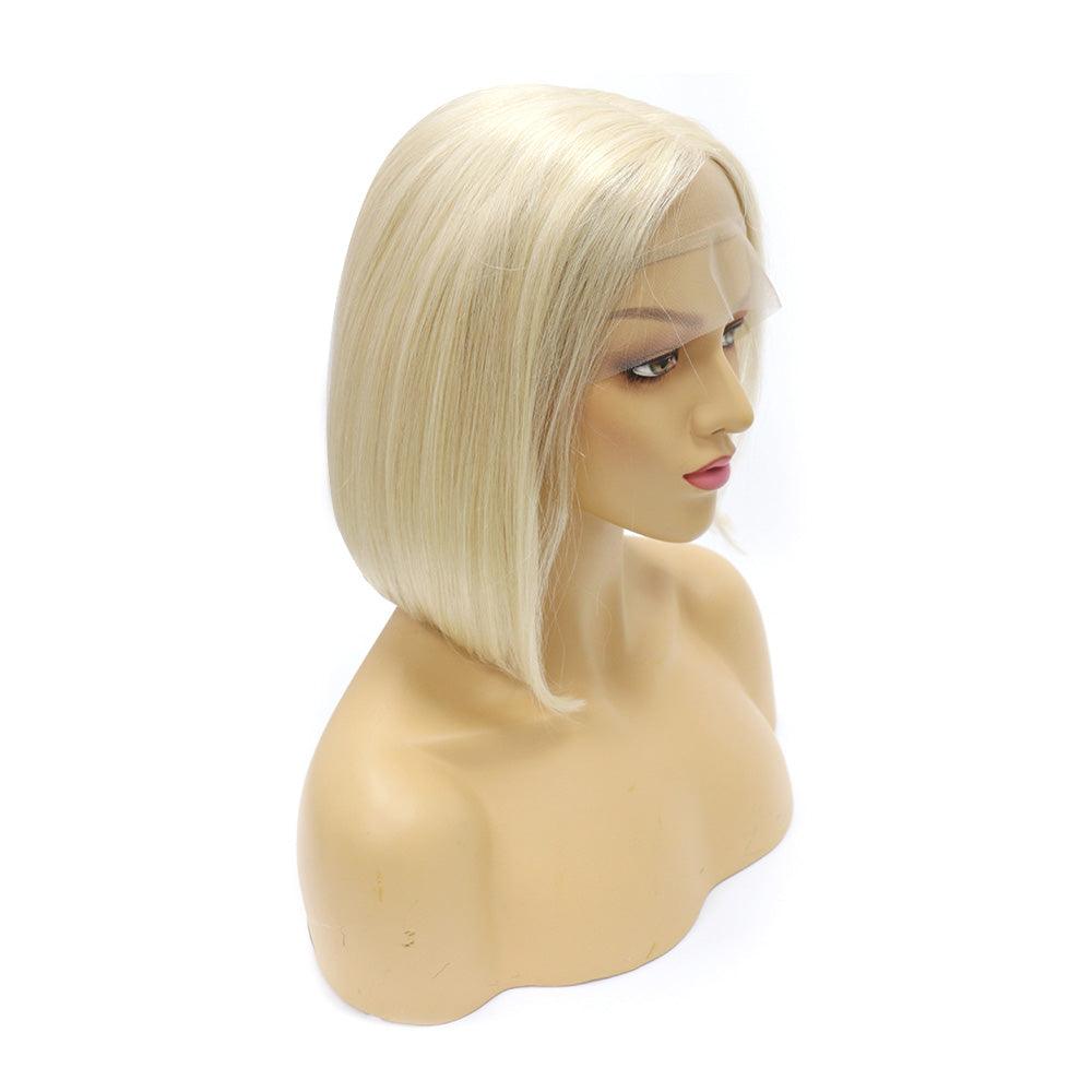 Top Virgin 613 Blonde 13x4 Straight Hair Lace Front Bob Wig 180 Density with Baby Hair (10"-14" Available)