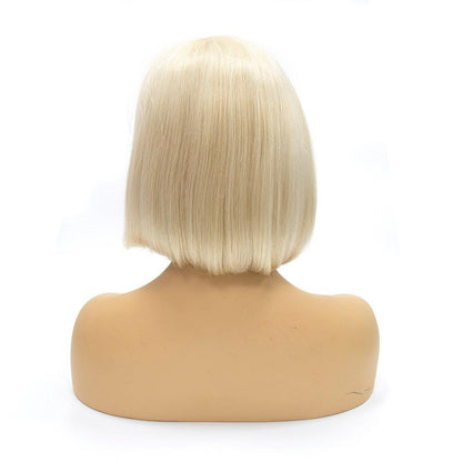 Top Virgin 613 Blonde 13x4 Straight Hair Lace Front Bob Wig 180 Density with Baby Hair (10"-14" Available)