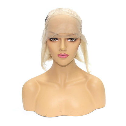 Top Virgin 613 Blonde 13x4 Straight Hair Lace Front Bob Wig 180 Density with Baby Hair (10"-14" Available)