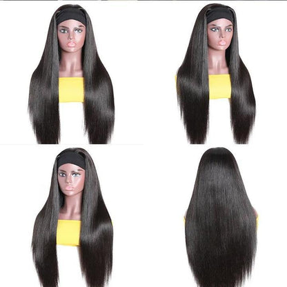 Top Virgin Silky Straight Headband Wig 180 Density