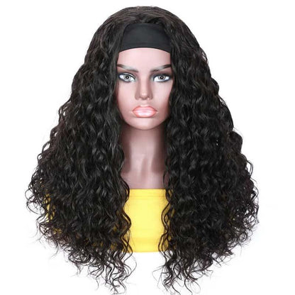 Top Virgin Italian Curly Headband Wig 150 Density