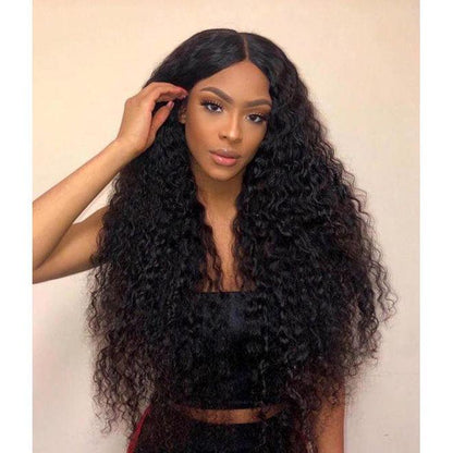 Top Virgin Deep Wave 13x4 HD Wig Human Hair Wig 180 Density