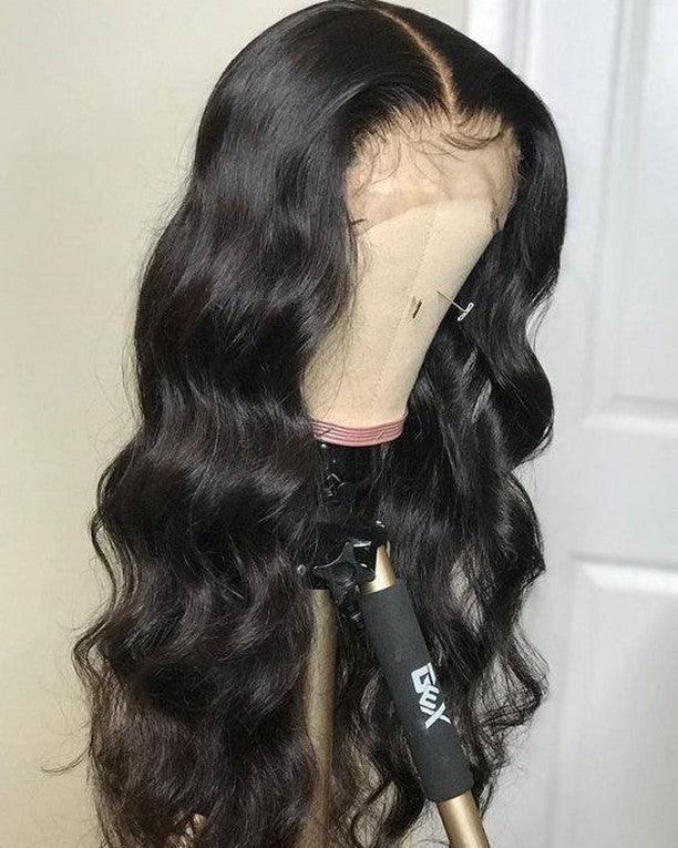 Top Virgin 13x6 Body Wave Lace Front Wig 180 Density with Baby Hair