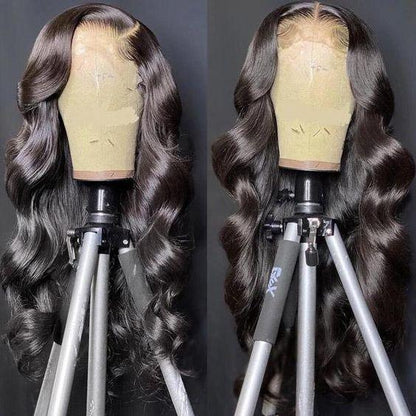 Top Virgin Body Wave 4x4/5x5 Transparent Lace Closure Wig Human Hair Wig 150/180 Density