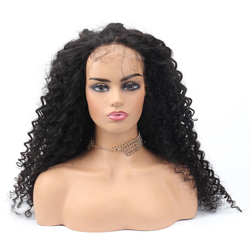 Top Virgin Deep Wave 13x4 HD Wig Human Hair Wig 180 Density