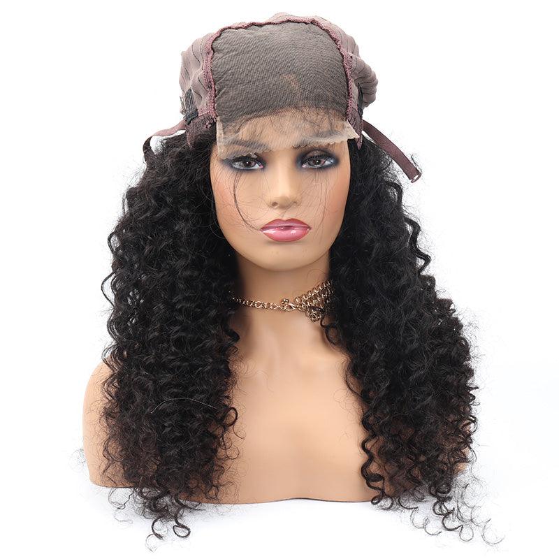 Top Virgin Deep Wave 13x4 HD Wig Human Hair Wig 180 Density