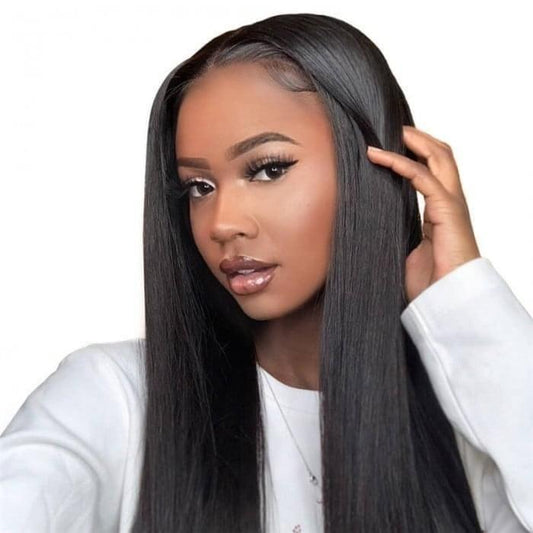 Top Virgin 13x4 Straight Hair Transparent  Lace Front Wig 180 Density with Baby Hair