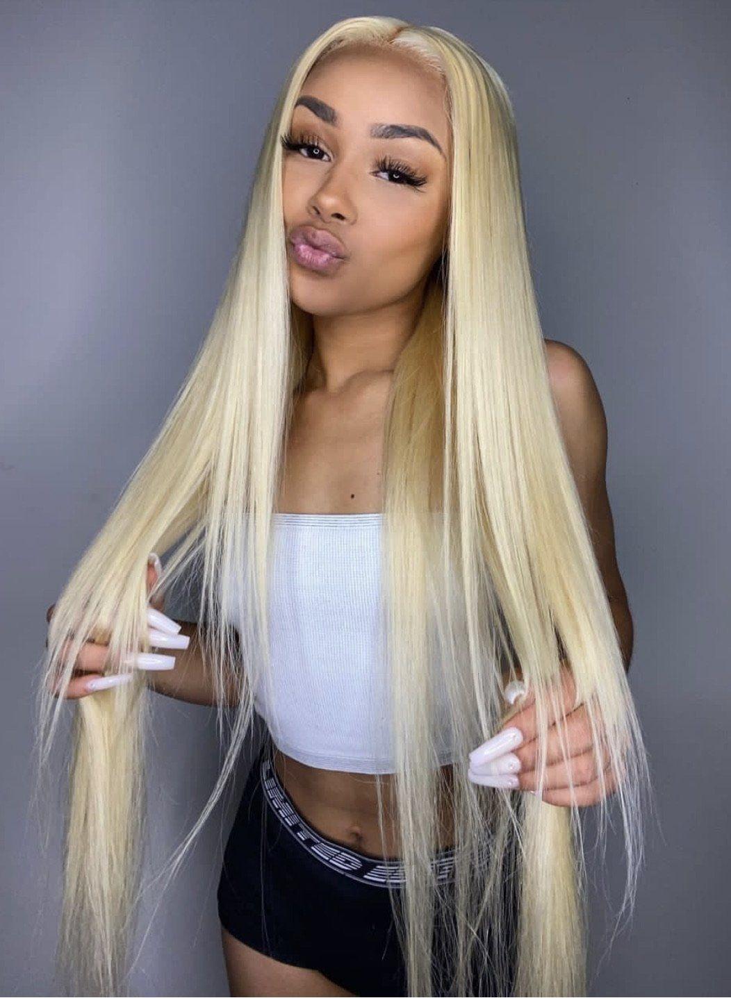 Top Virgin 613 Blonde 13x4 Straight Lace Front Transparent  Wig 180 Density with Baby Hair