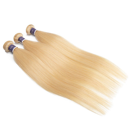 Tip-top Quality Raw Hair 613 Blonde Straight Hair Extensions 3 Bundles（never hair loss）