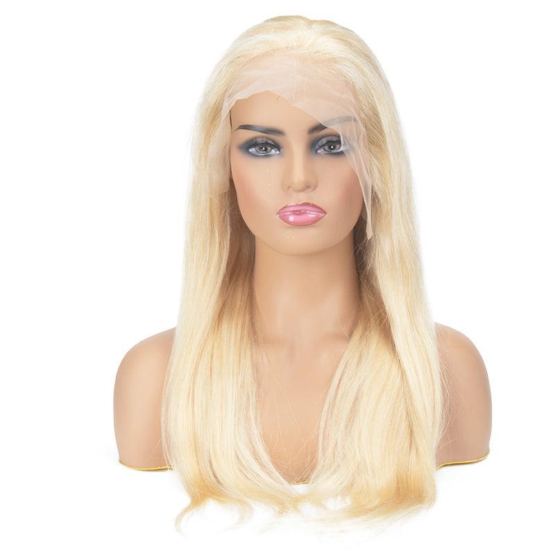 Top Virgin 613 Blonde 13x6 Straight Hair Lace Front Wig 180 Density with Baby Hair