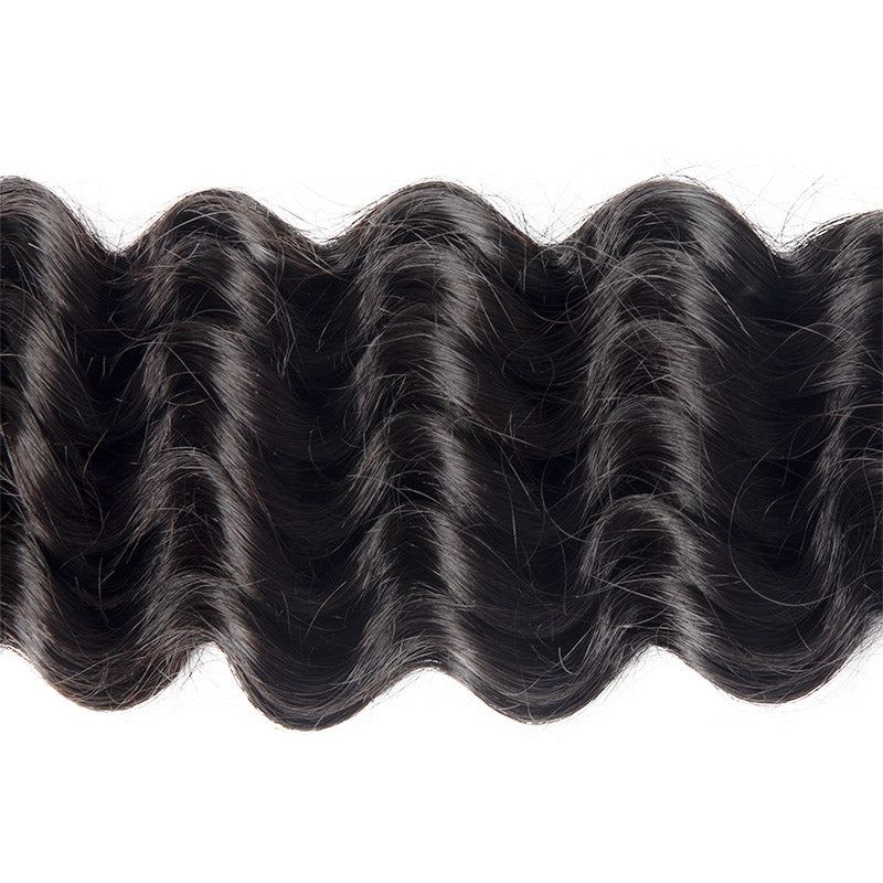 Tip-top Quality Raw Hair Deep Wave Hair Extensions 4 Bundles（never hair loss）