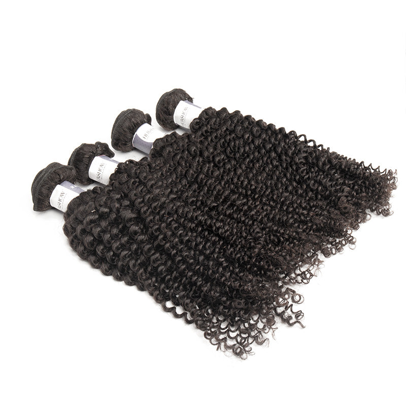 Tip-top Quality Raw Hair Kinky Curly Hair Extensions 4 Bundles（never hair loss）