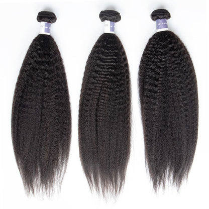 Tip-top Quality Raw Hair Kinky Straight Hair Extensions 3 Bundles（never hair loss）