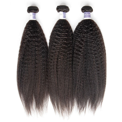 Tip-top Quality Raw Hair Kinky Straight Hair Extensions 4 Bundles（never hair loss）