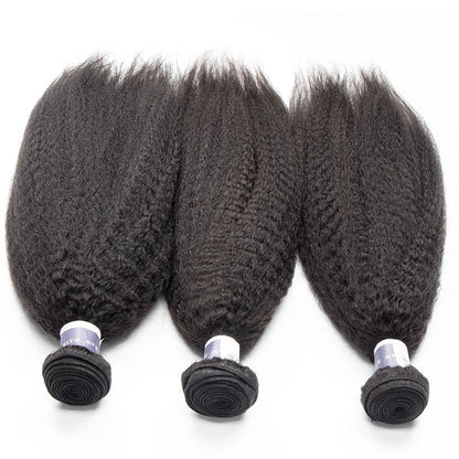 Tip-top Quality Raw Hair Kinky Straight Hair Extensions 3 Bundles（never hair loss）