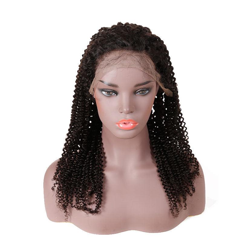 Top Virgin 13x4 Kinky Curlyl Lace Front Transparent  Wig 180 Density with Baby Hair