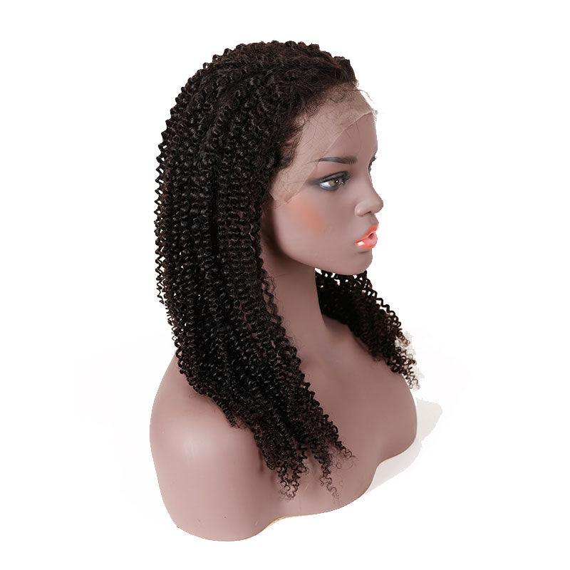 Top Virgin 13x4 Kinky Curlyl Lace Front Transparent  Wig 180 Density with Baby Hair