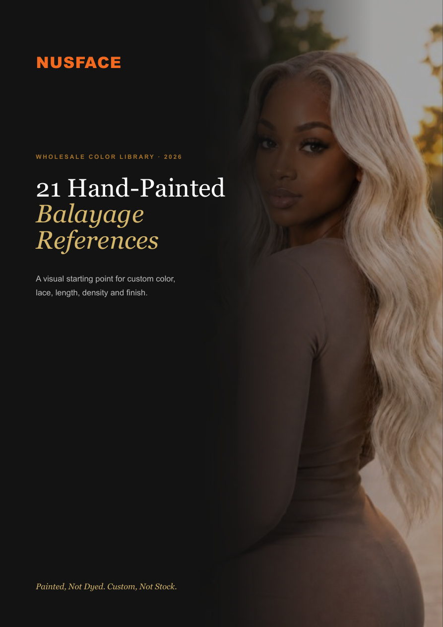 NUSFACE 21 hand-painted balayage color references catalog cover