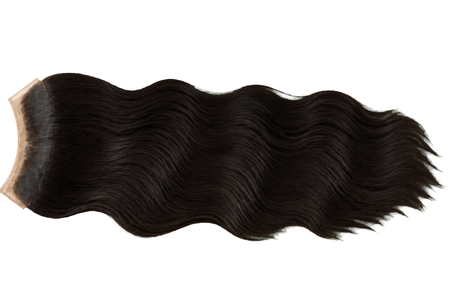 dark base wig before hand-painted balayage coloring