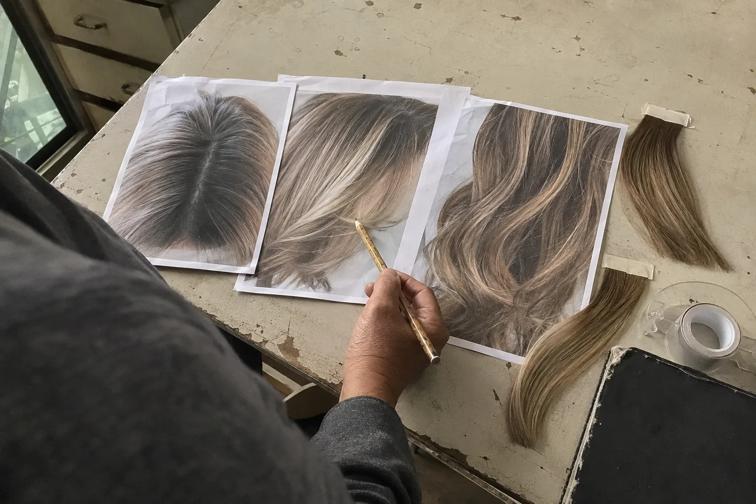 Balayage wig placement review with root face frame and transition photos