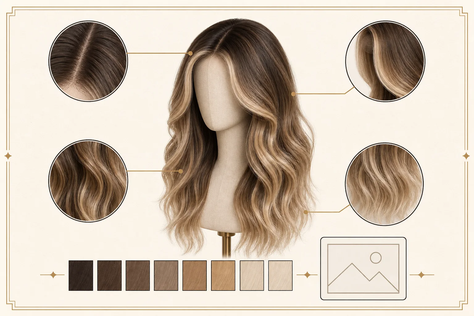 custom wig color brief zones for root highlights transition and ends