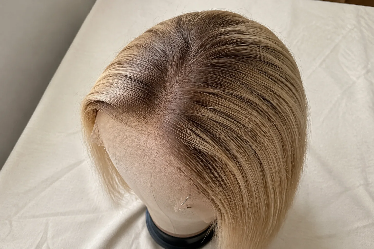 Rooted blonde wig root depth and transition